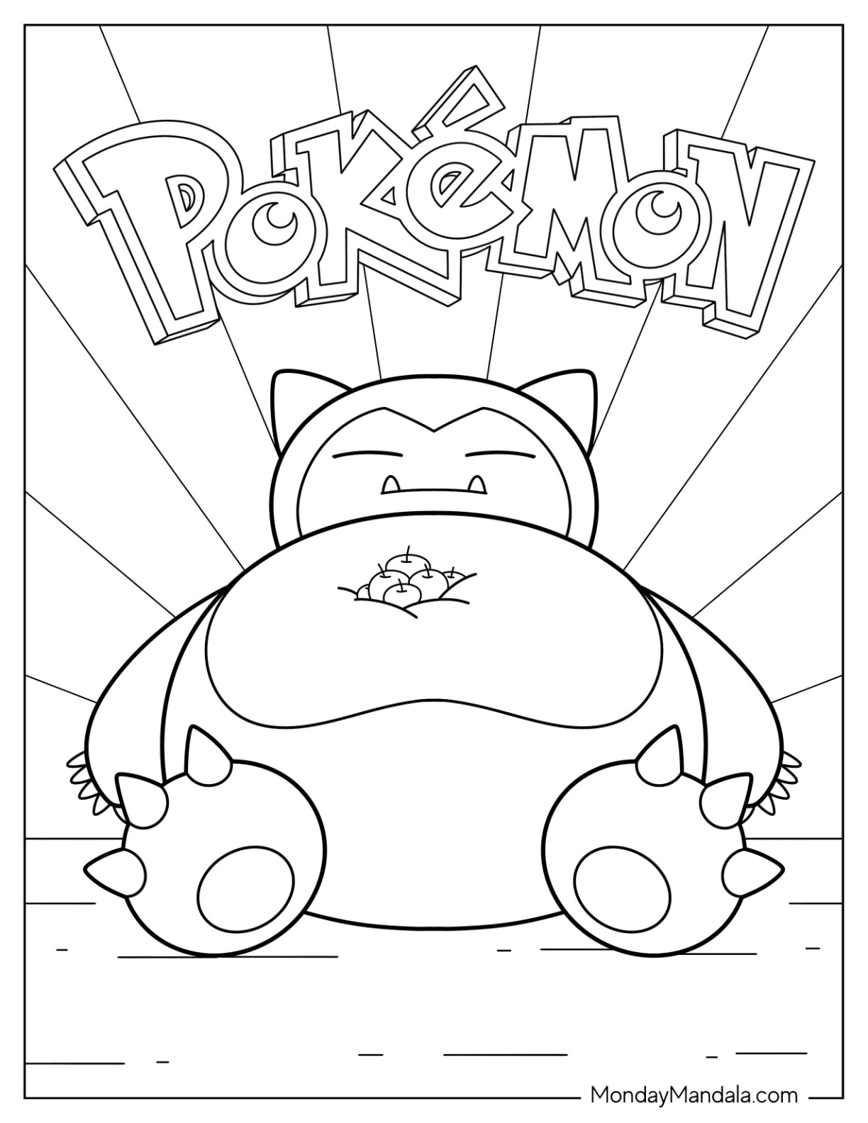 92 Snorlax Coloring Page Printable 97