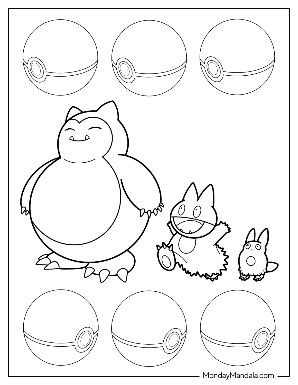 92 Snorlax Coloring Page Printable 98