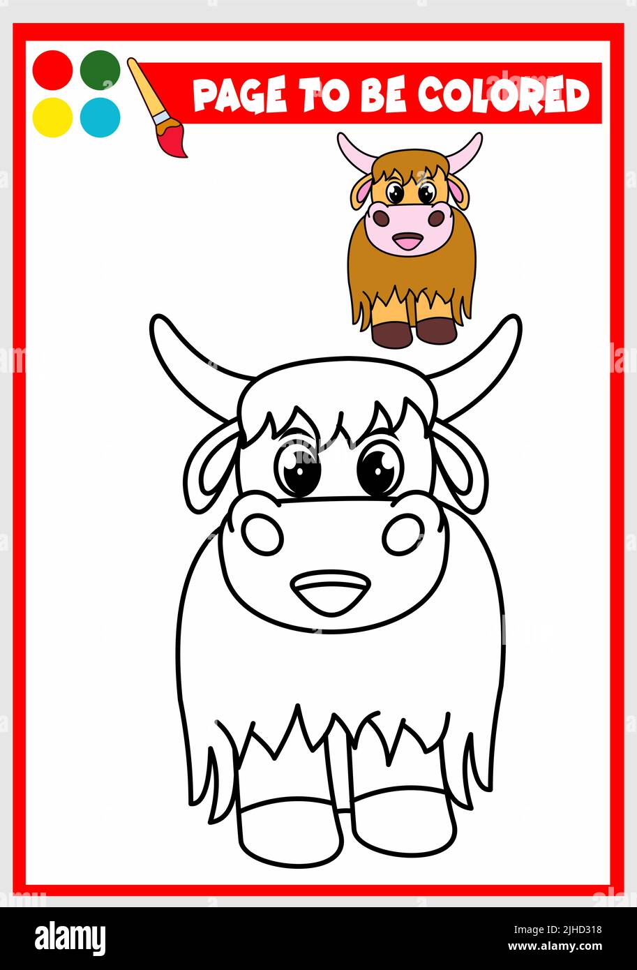 93 Yak Coloring Pages Printable 14