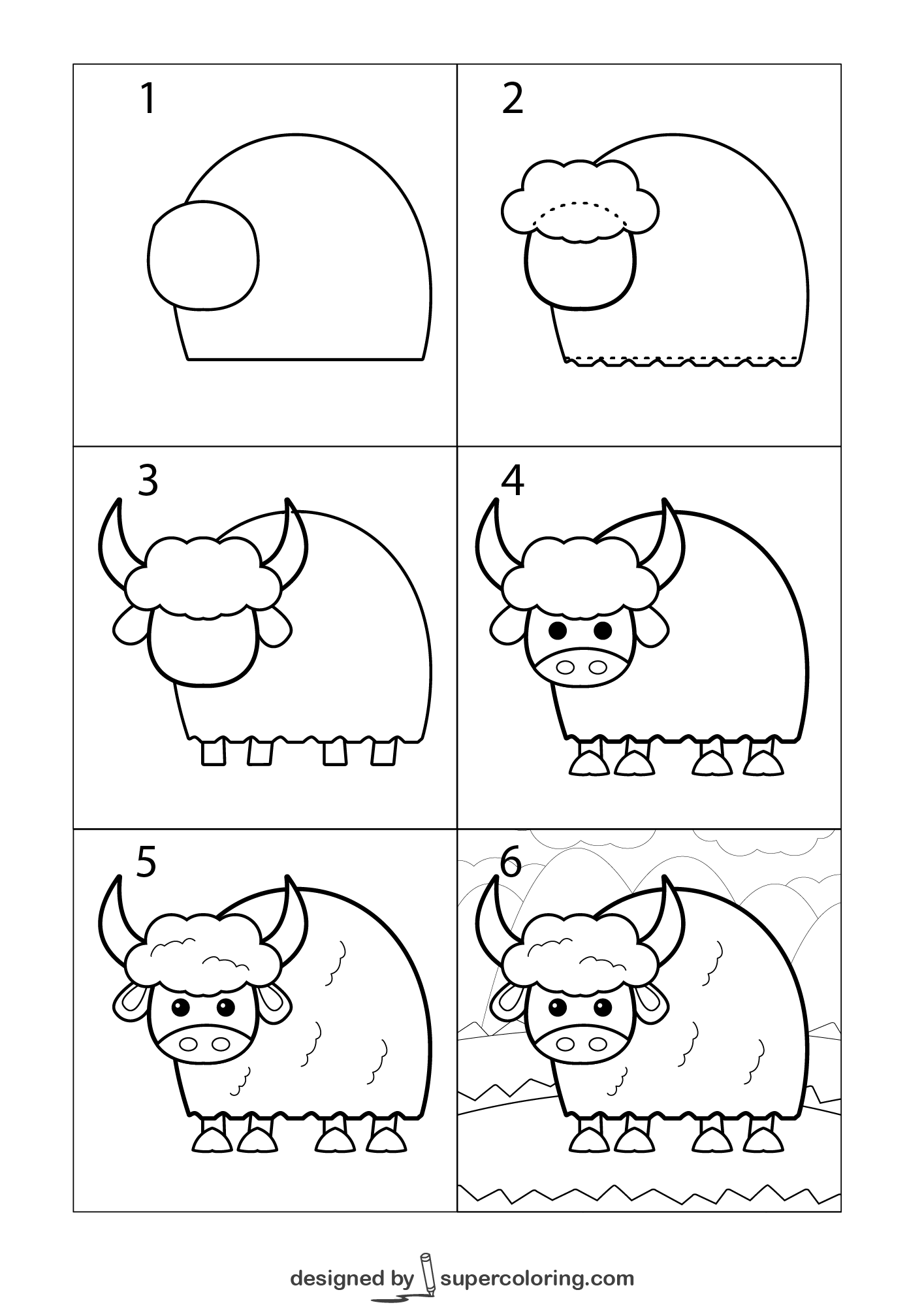 93 Yak Coloring Pages Printable 23