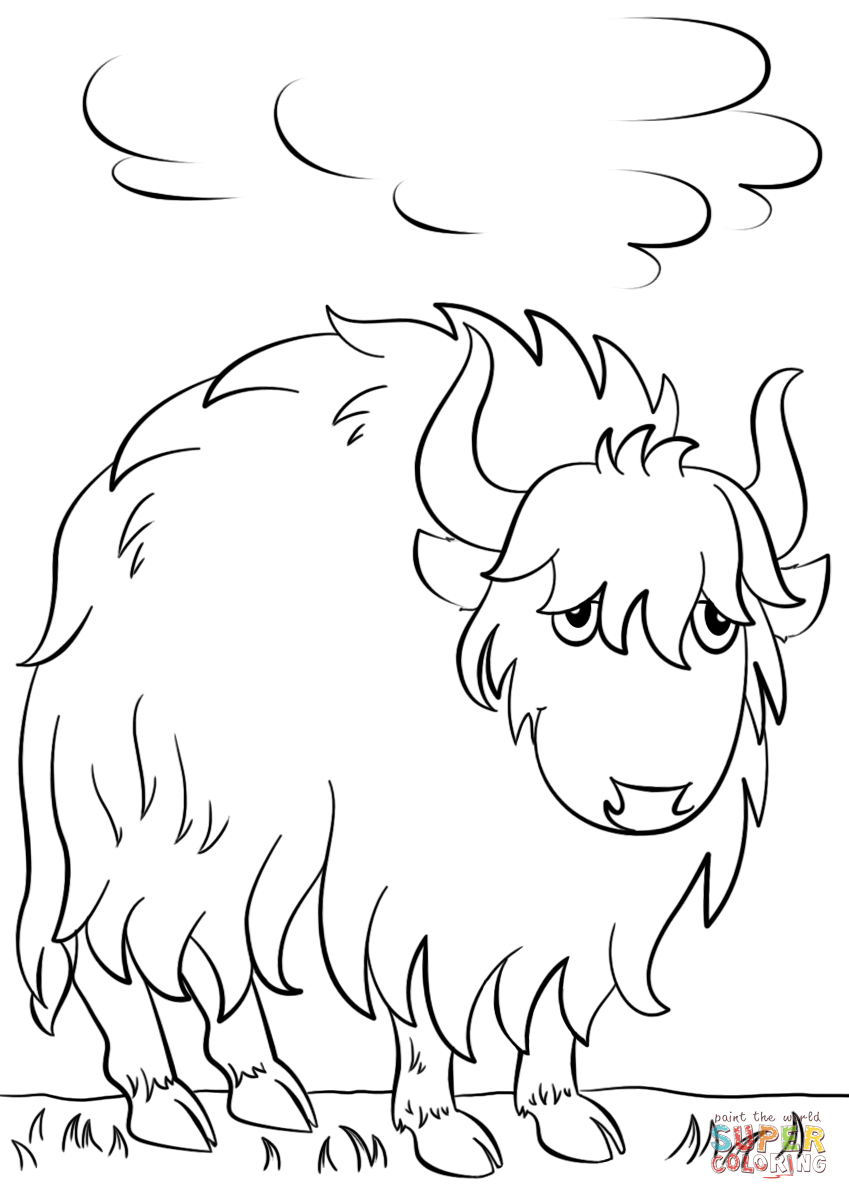 93 Yak Coloring Pages Printable 50