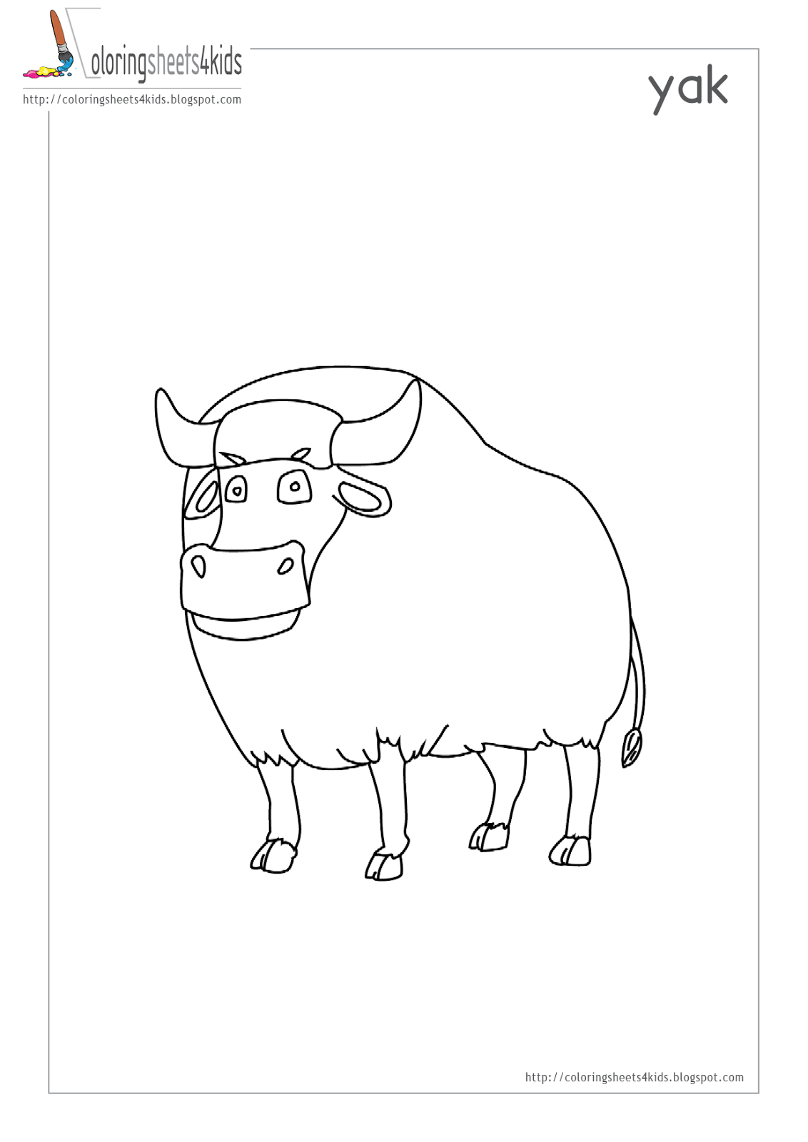 93 Yak Coloring Pages Printable 51