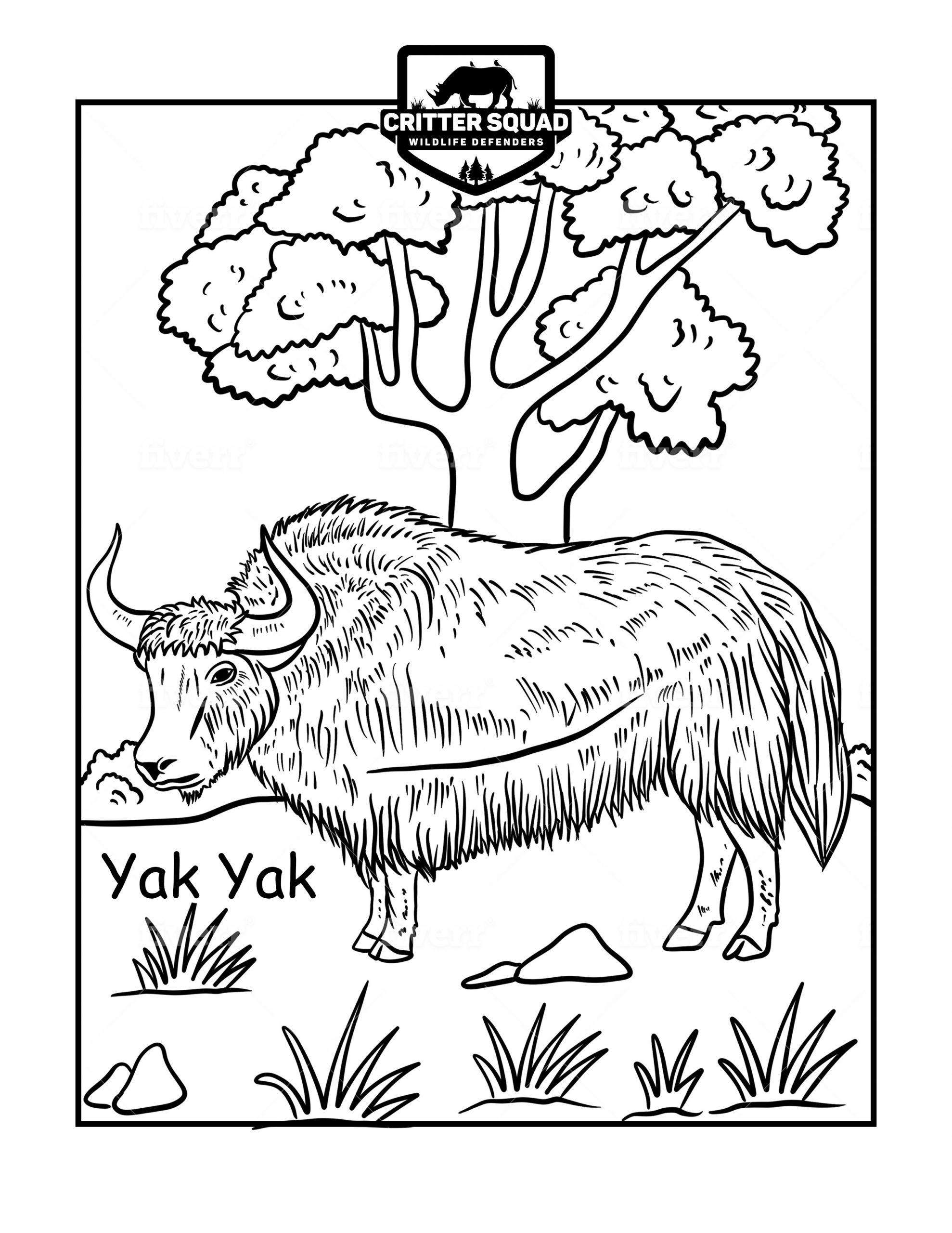 93 Yak Coloring Pages Printable 52