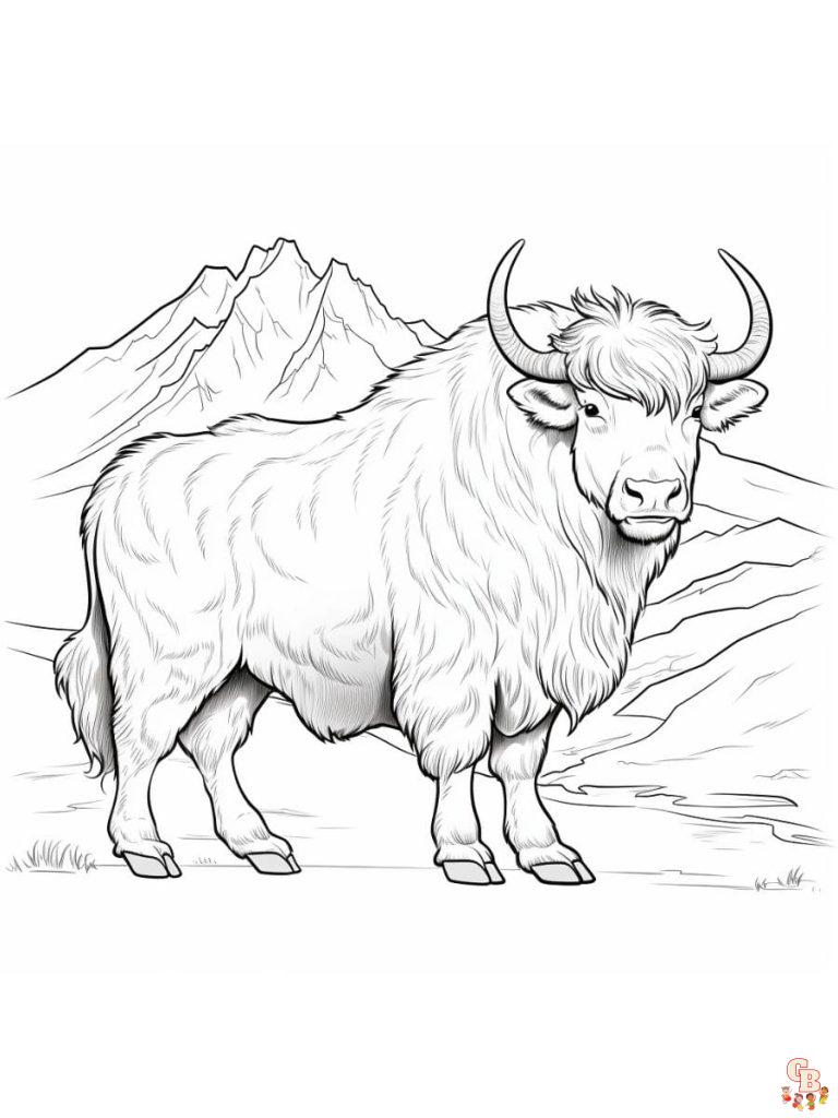 93 Yak Coloring Pages Printable 55