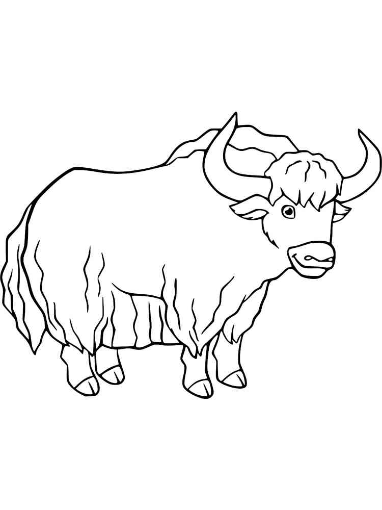 93 Yak Coloring Pages Printable 56