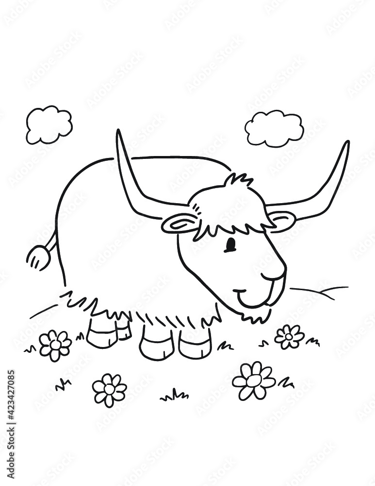 93 Yak Coloring Pages Printable 83