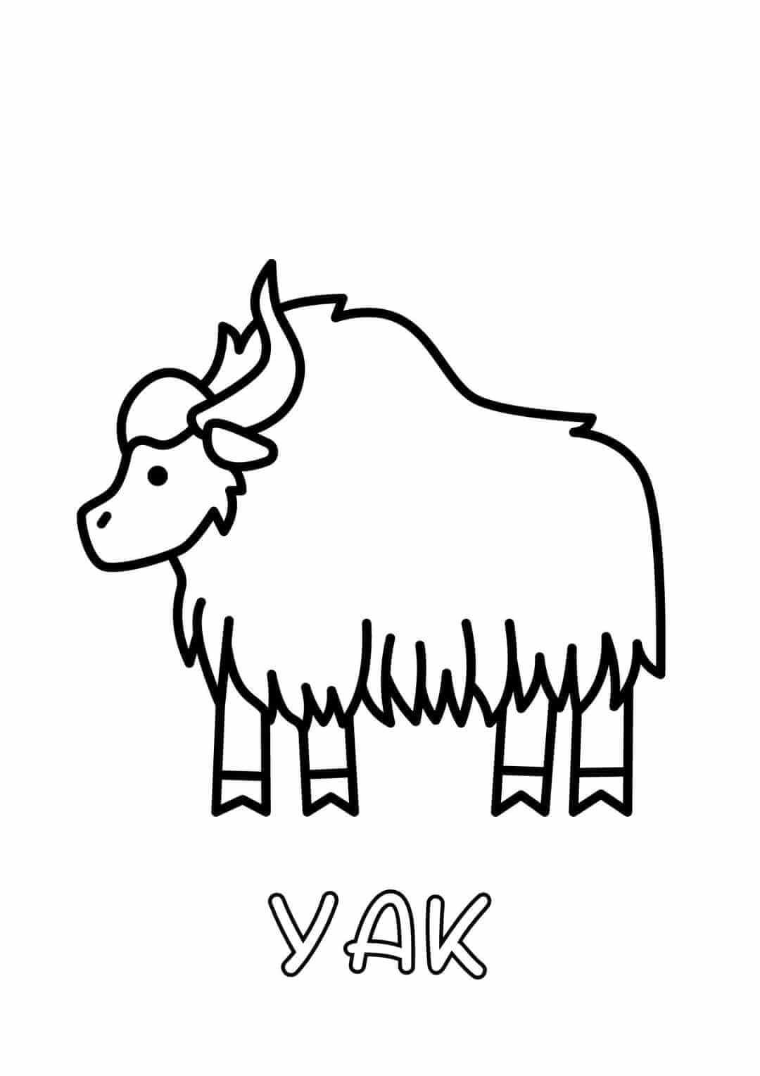 93 Yak Coloring Pages Printable 86