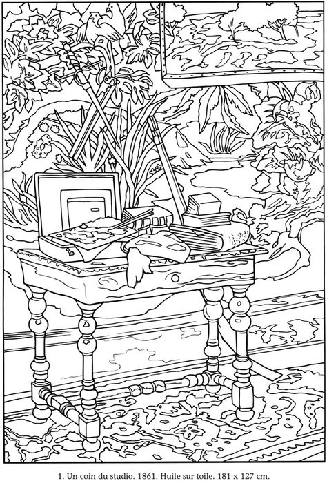 95 Claude Monet Coloring Pages Printable 5