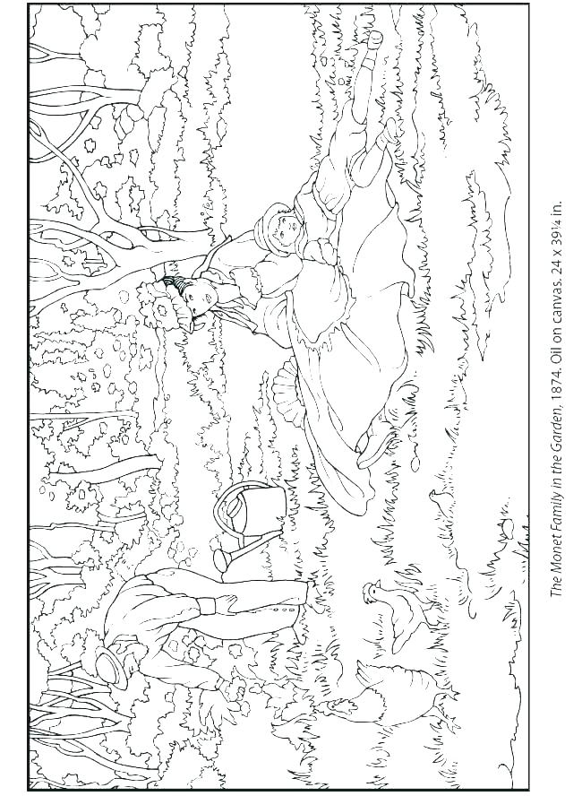 95 Claude Monet Coloring Pages Printable 6