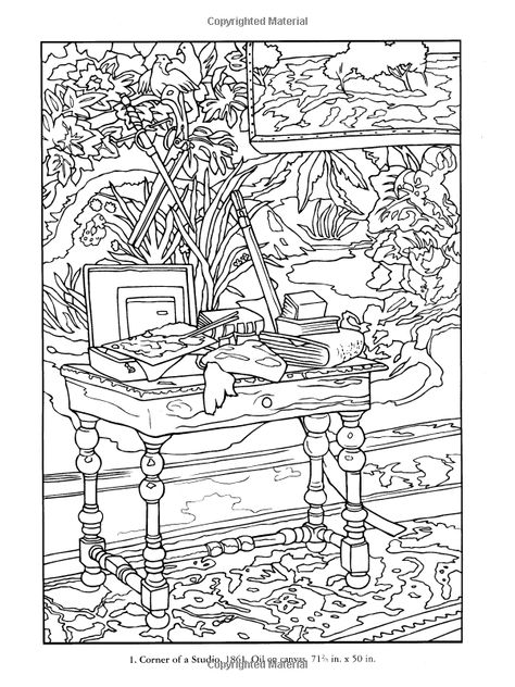 95 Claude Monet Coloring Pages Printable 68