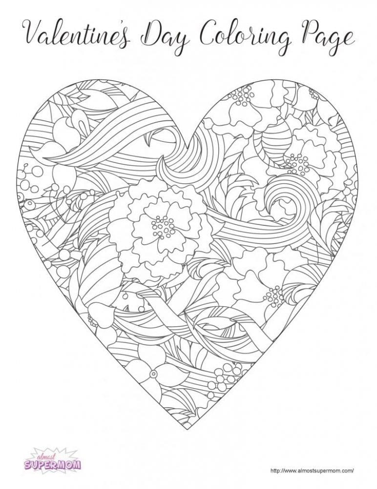 30 Graffiti Love Coloring Pages for Valentine's Day Printable 13