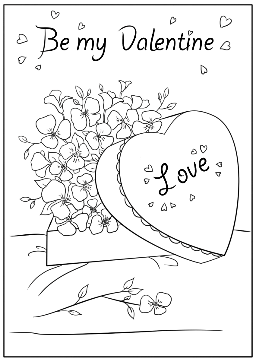 30 Graffiti Love Coloring Pages for Valentine's Day Printable 29