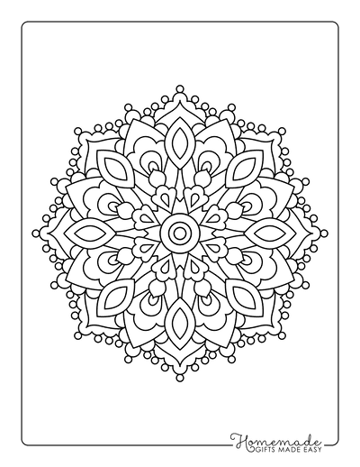 30 Relaxing Flower Mandala Coloring Pages Printable 10