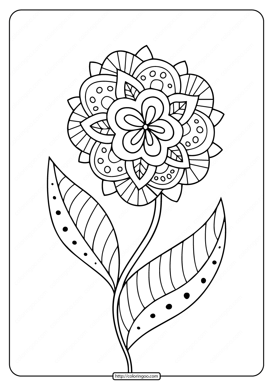 30 Relaxing Flower Mandala Coloring Pages Printable 12