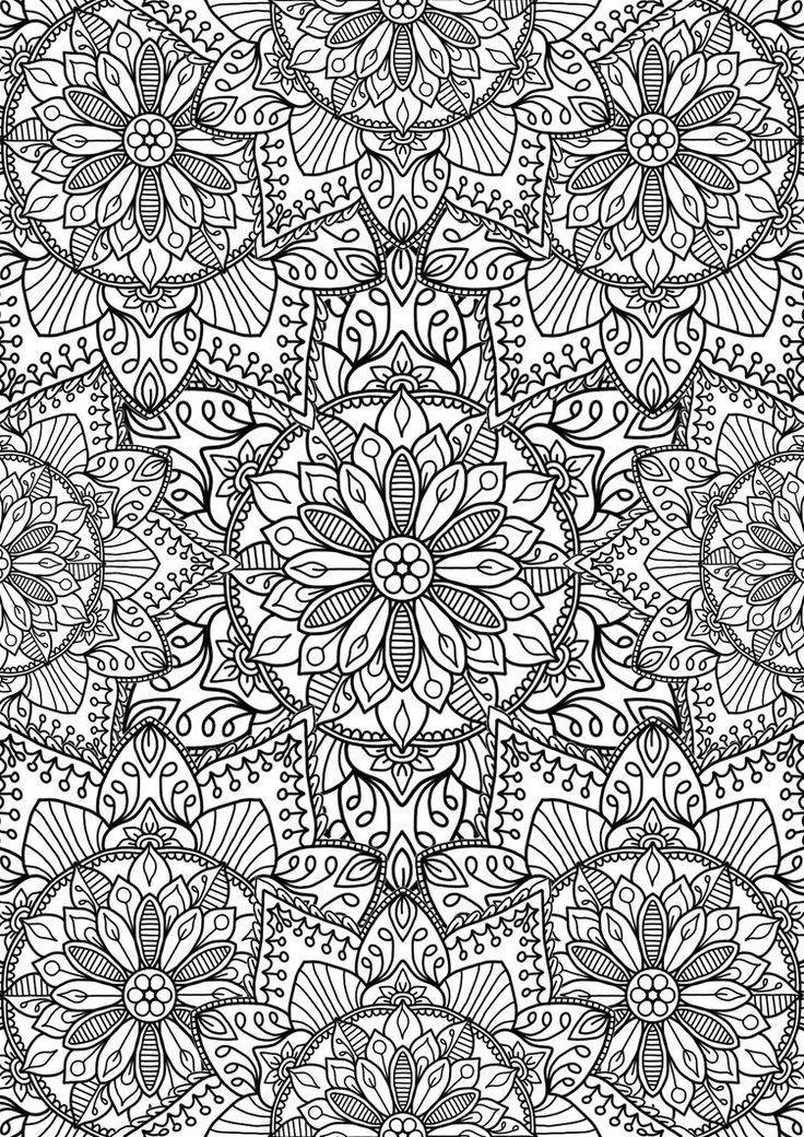 30 Relaxing Flower Mandala Coloring Pages Printable 14