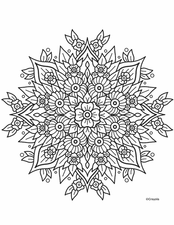 30 Relaxing Flower Mandala Coloring Pages Printable 15