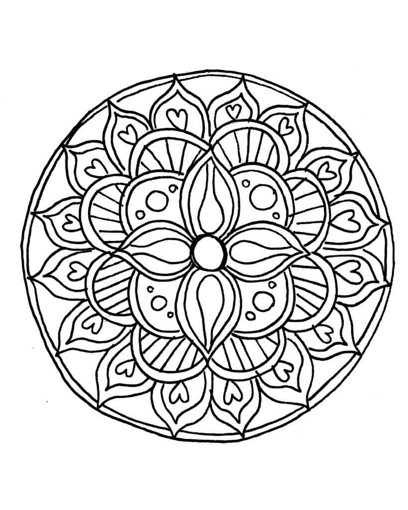 30 Relaxing Flower Mandala Coloring Pages Printable 16