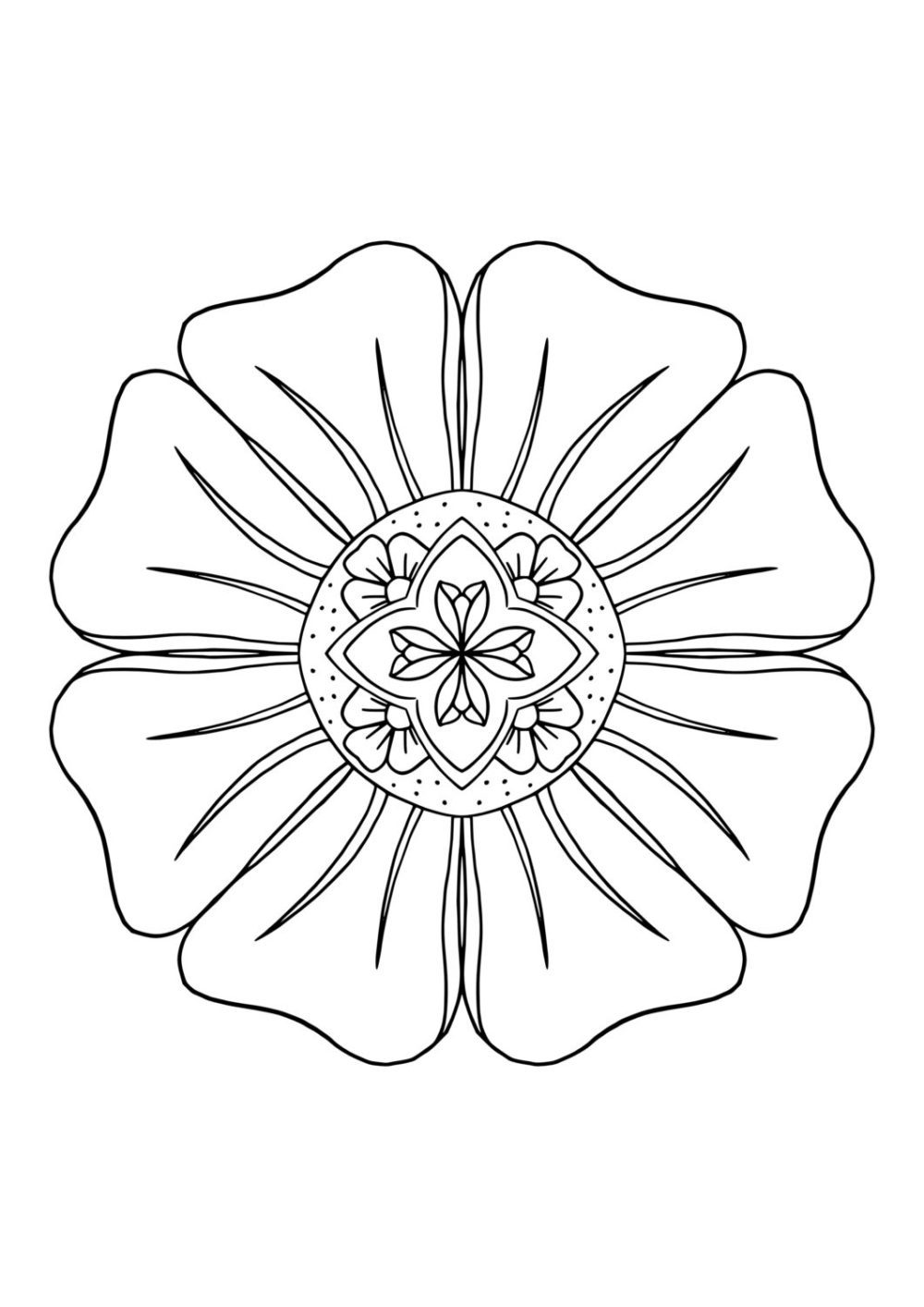 30 Relaxing Flower Mandala Coloring Pages Printable 18