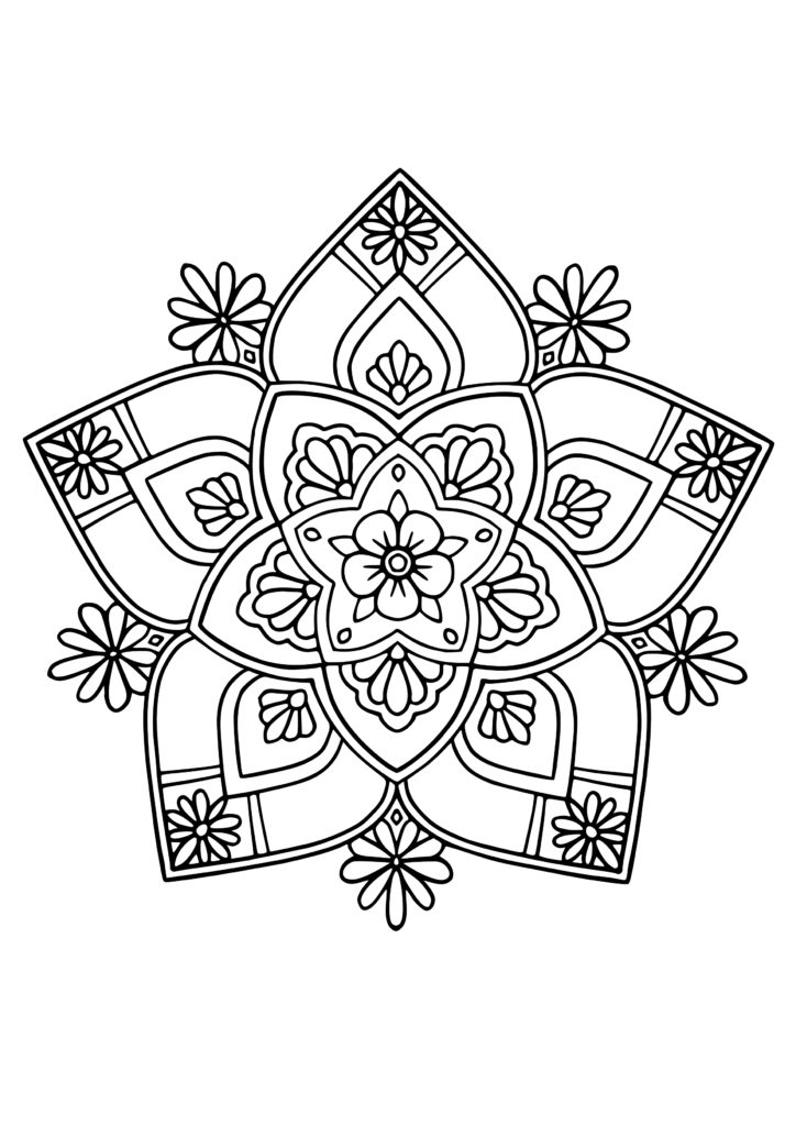 30 Relaxing Flower Mandala Coloring Pages Printable 20