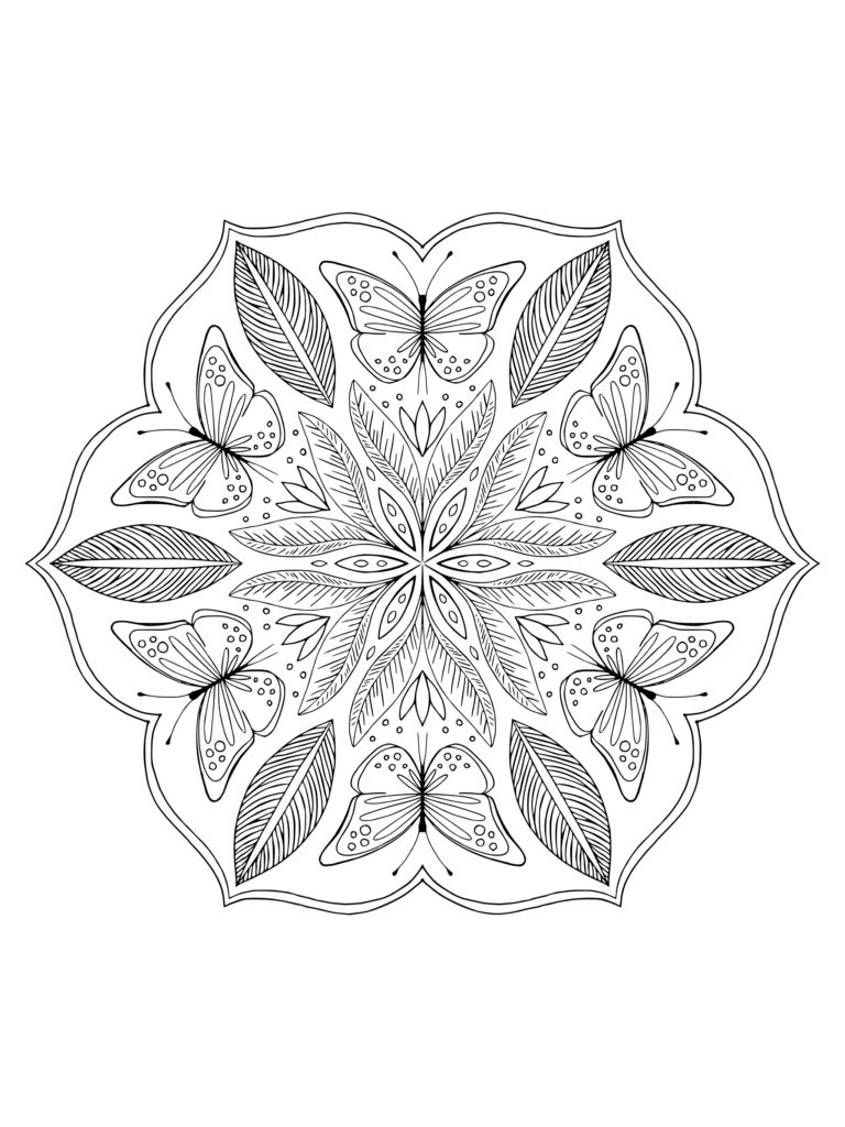 30 Relaxing Flower Mandala Coloring Pages Printable 22