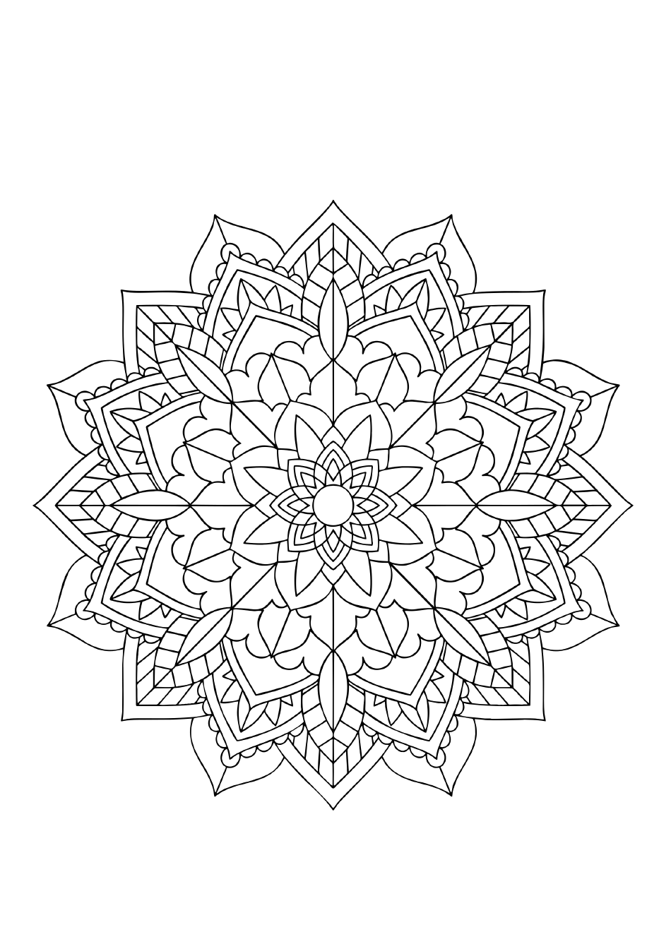 30 Relaxing Flower Mandala Coloring Pages Printable 3