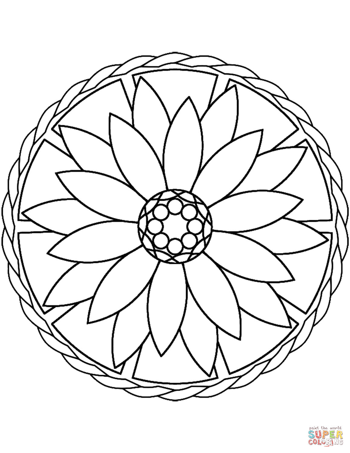 30 Relaxing Flower Mandala Coloring Pages Printable 33