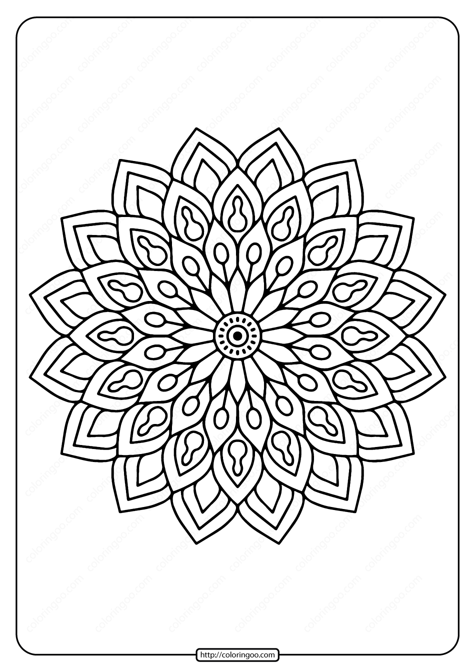 30 Relaxing Flower Mandala Coloring Pages Printable 8