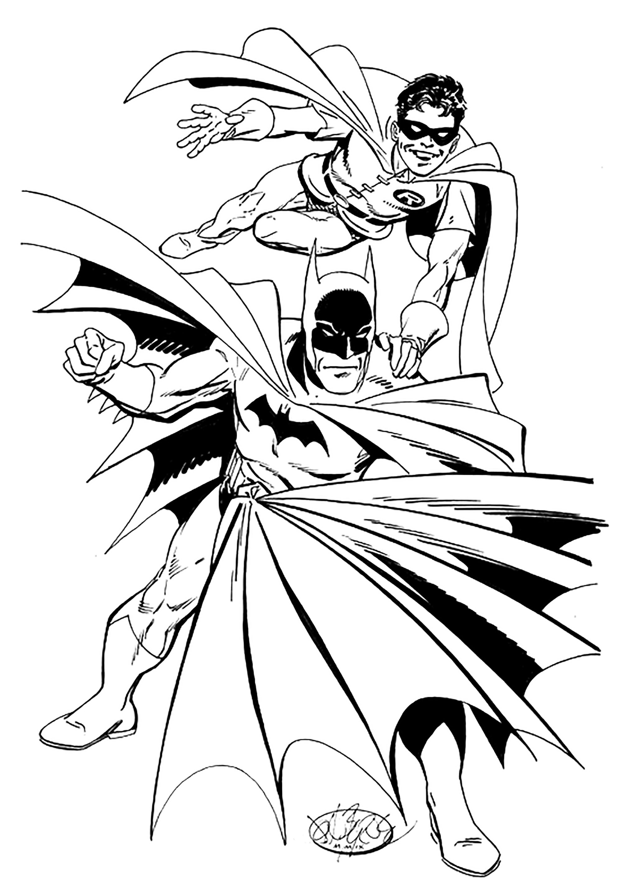 31 Batman and Robin Coloring Pages Printable 27