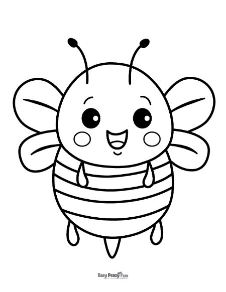 31 Flower and Bee Coloring Pages Printable Nature 22