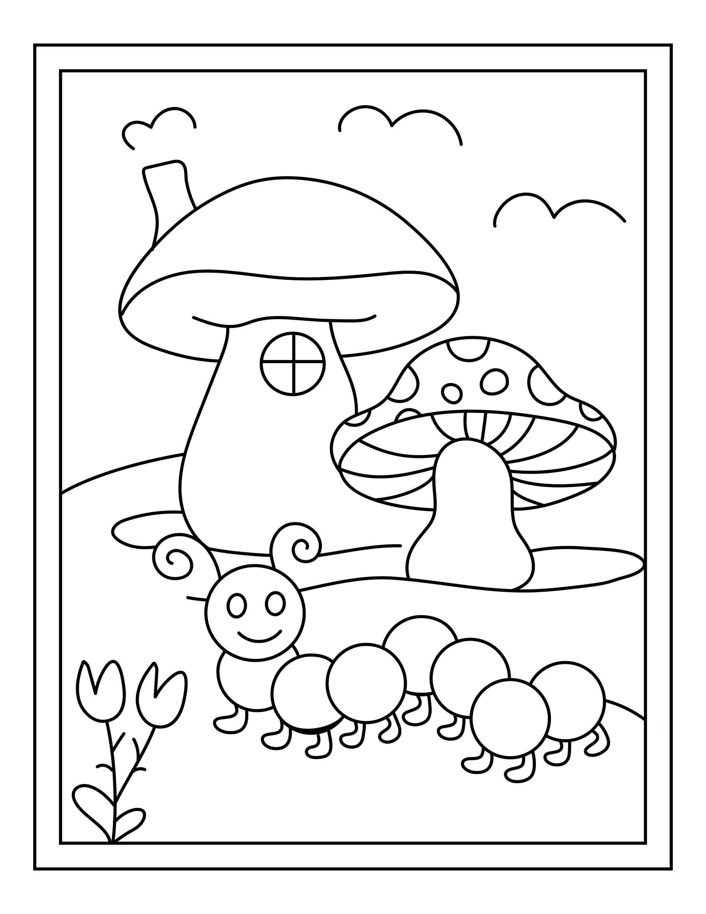 31 Flower and Bee Coloring Pages Printable Nature 34