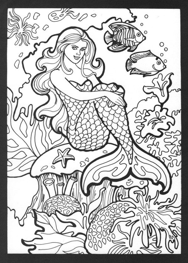 33 Real Mermaid Coloring Pages Printable 13