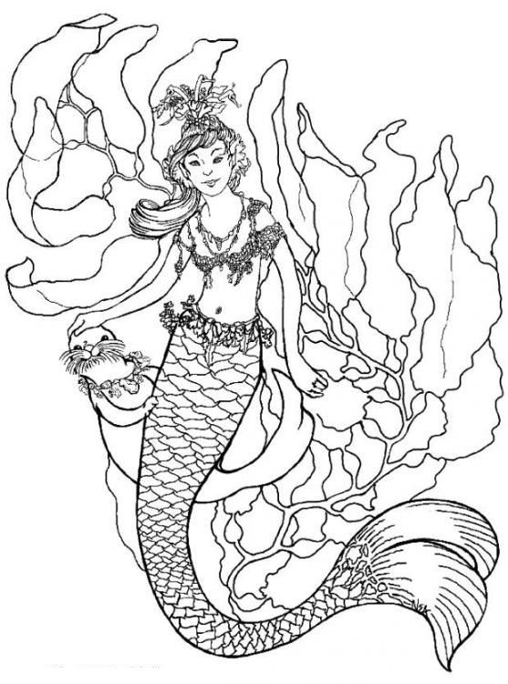 33 Real Mermaid Coloring Pages Printable 14