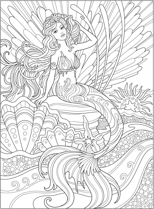 33 Real Mermaid Coloring Pages Printable 18