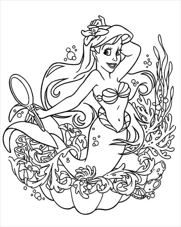 33 Real Mermaid Coloring Pages Printable 19