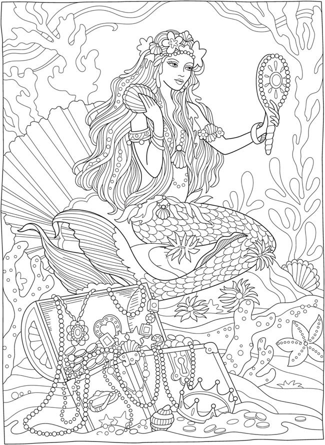 33 Real Mermaid Coloring Pages Printable 33