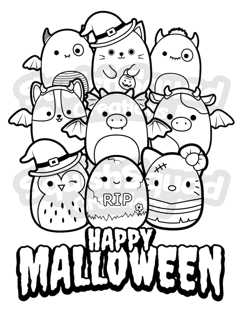 34 Kawaii Halloween Coloring Pages 14