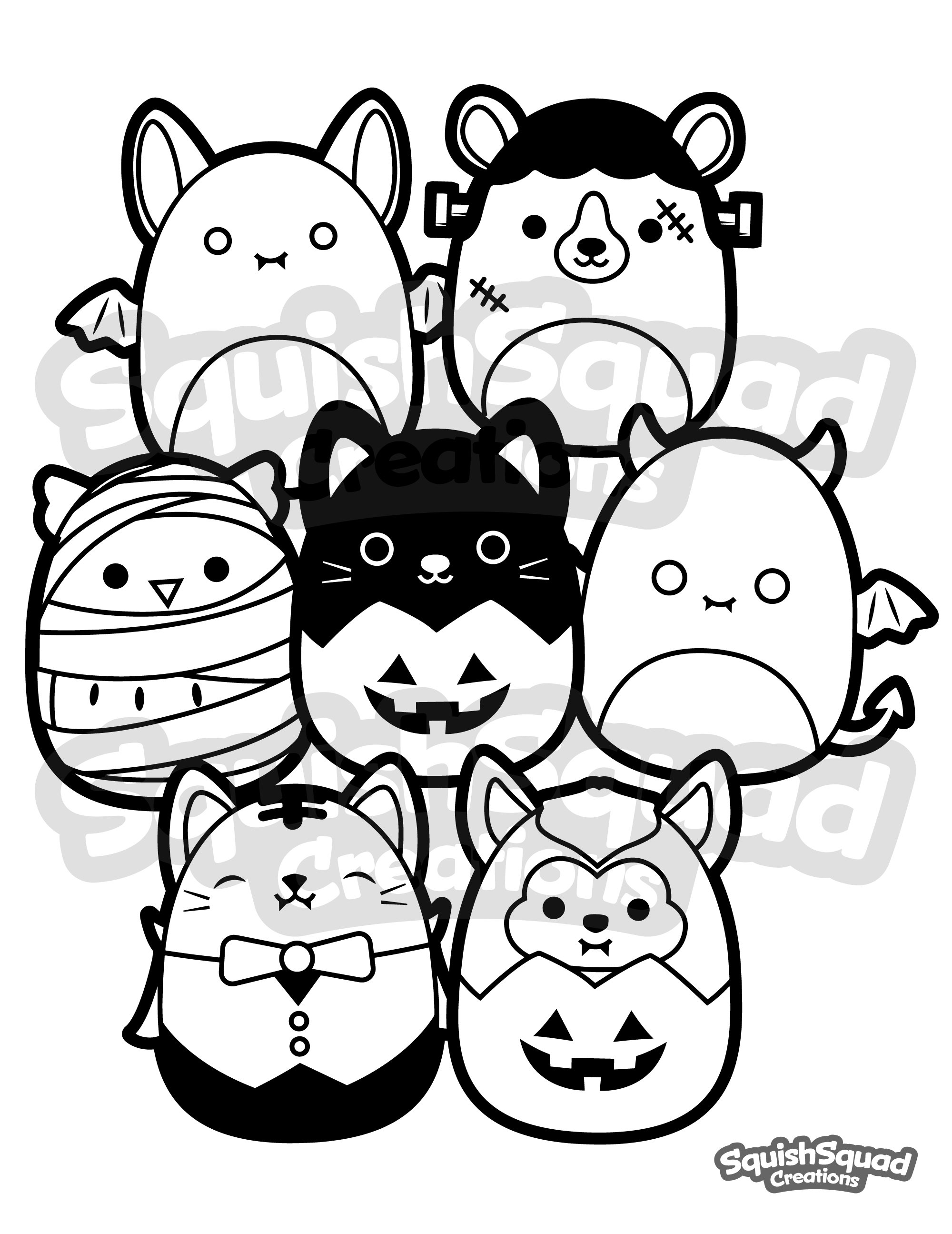 34 Kawaii Halloween Coloring Pages 15