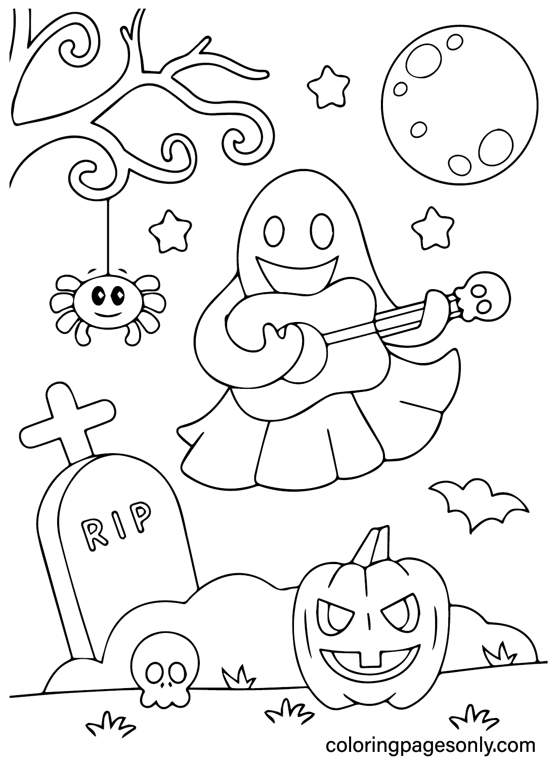 34 Kawaii Halloween Coloring Pages 16