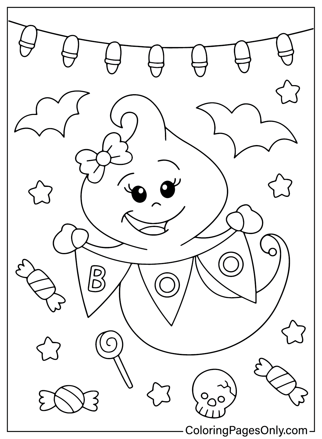 34 Kawaii Halloween Coloring Pages 34