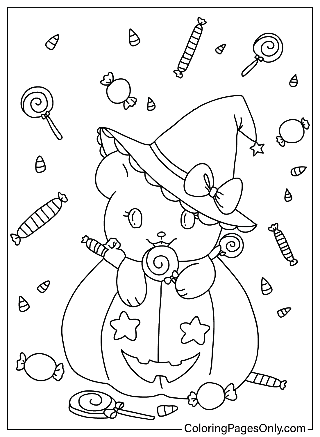 34 Kawaii Halloween Coloring Pages 4