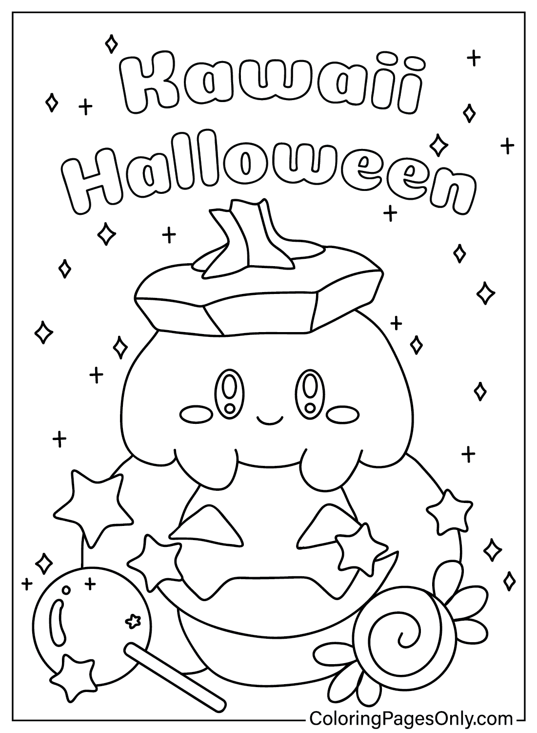 34 Kawaii Halloween Coloring Pages 8