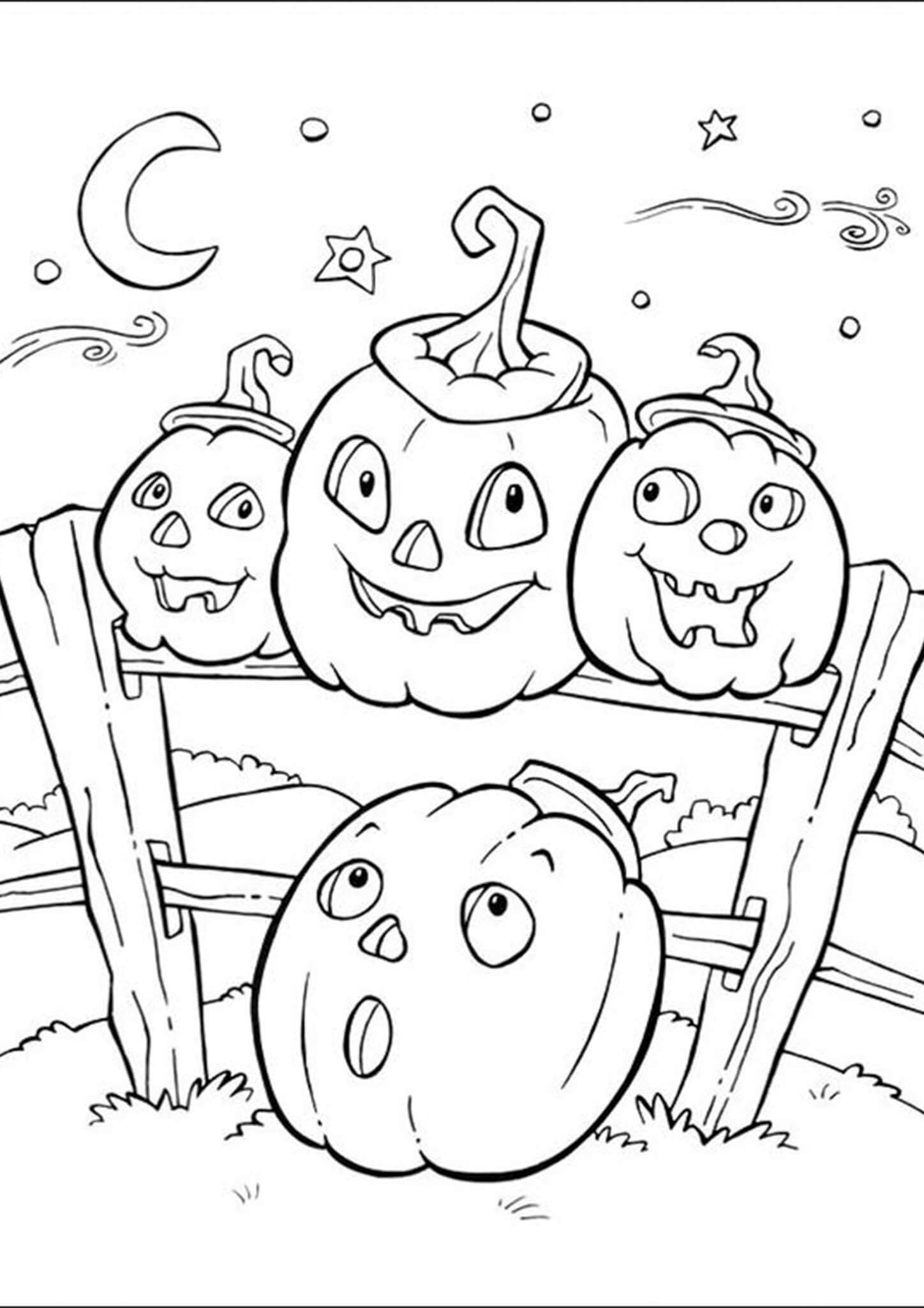 35 Cute Halloween Coloring Pages for Kids and Adults 10