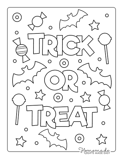 35 Cute Halloween Coloring Pages for Kids and Adults 15