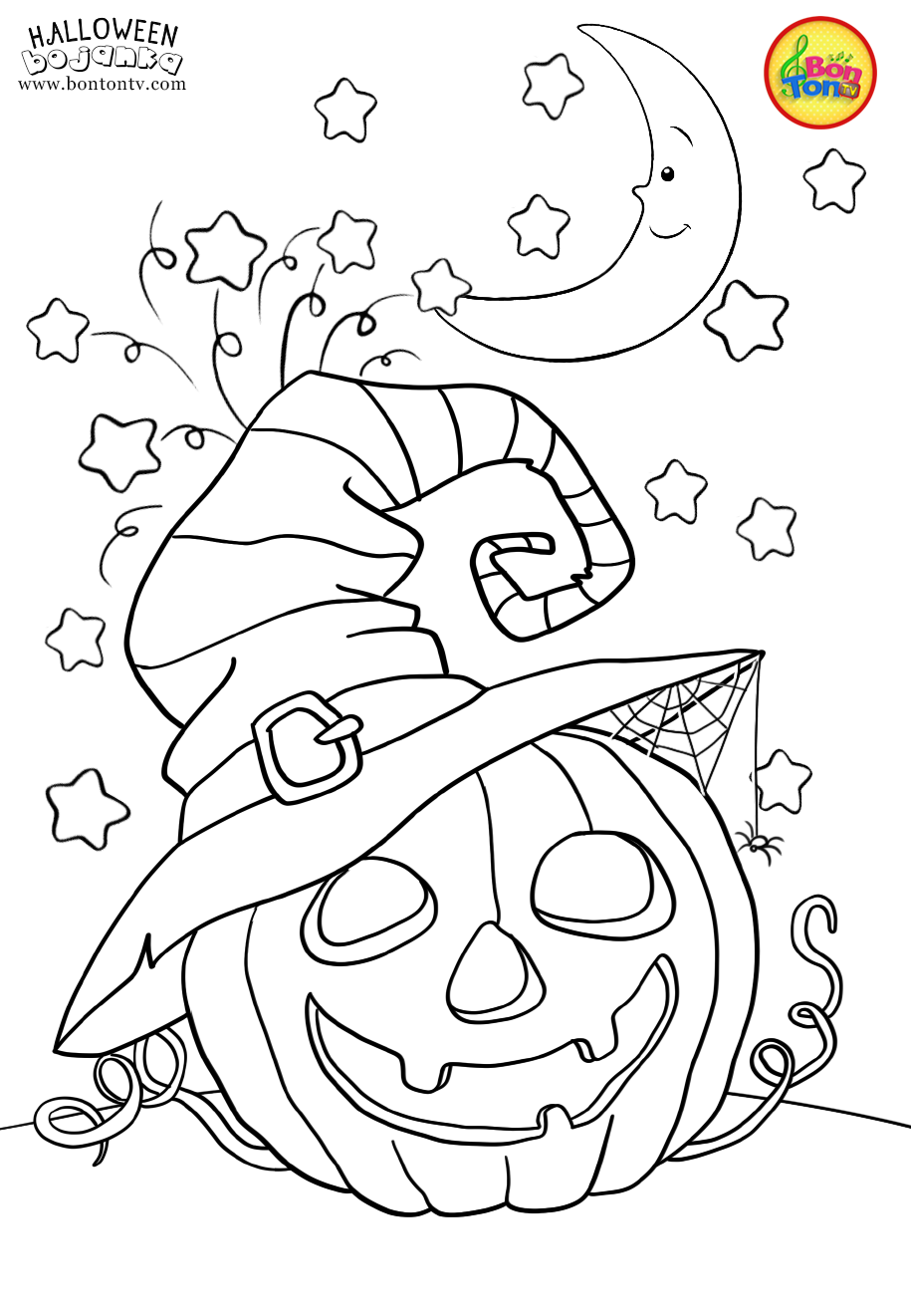 35 Cute Halloween Coloring Pages for Kids and Adults 16