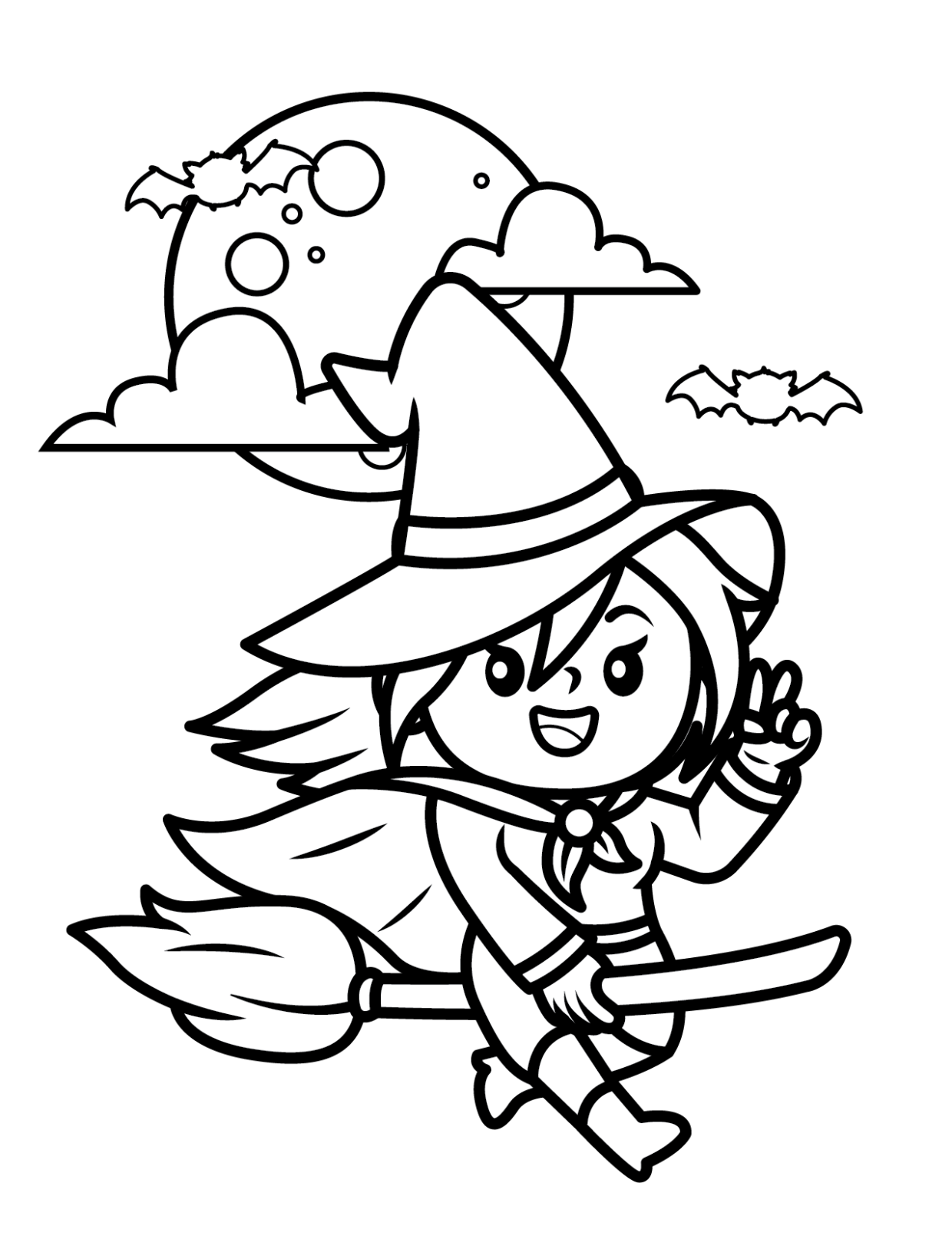 35 Cute Halloween Coloring Pages for Kids and Adults 22