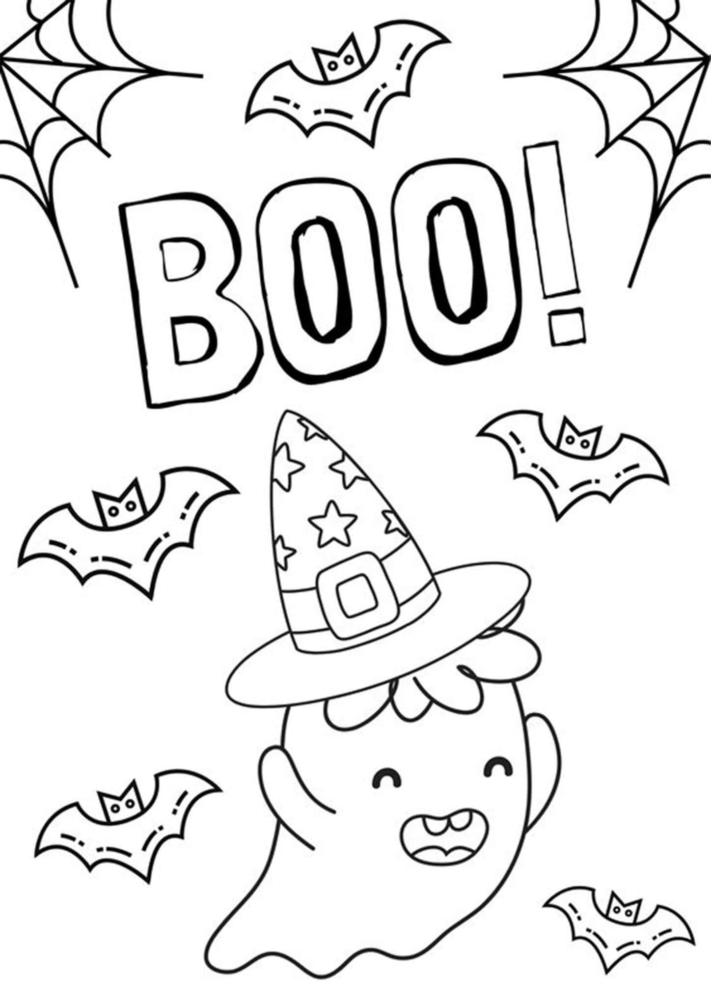 35 Cute Halloween Coloring Pages for Kids and Adults 23