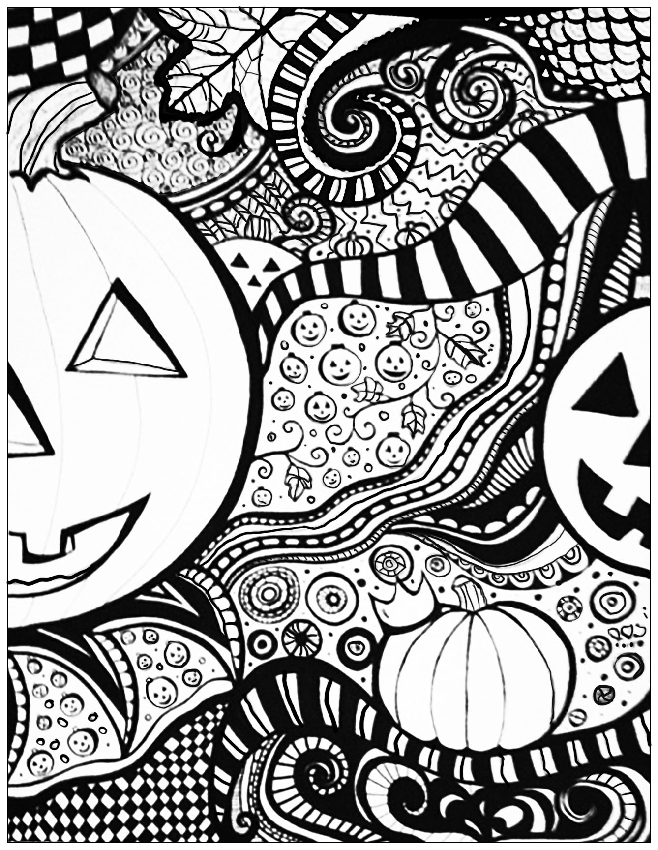 35 Cute Halloween Coloring Pages for Kids and Adults 25