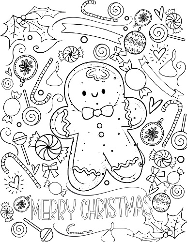 36 Happy Christmas Coloring Pages Printable 15