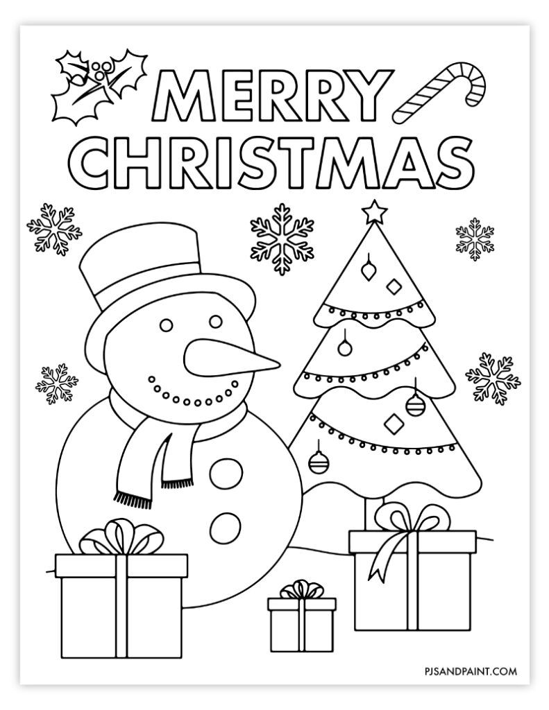 36 Happy Christmas Coloring Pages Printable 5