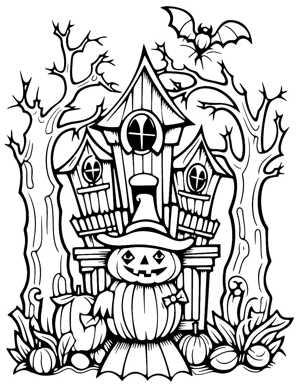 38 Halloween Fun Coloring Pages for All Ages Printable 33